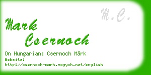 mark csernoch business card
